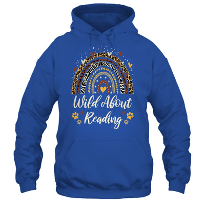 Wild About Reading Teacher Back To School Rainbow Librarian Shirt & Hoodie | teecentury