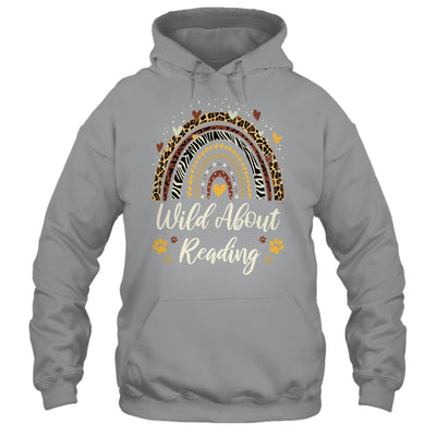 Wild About Reading Teacher Back To School Rainbow Librarian Shirt & Hoodie | teecentury