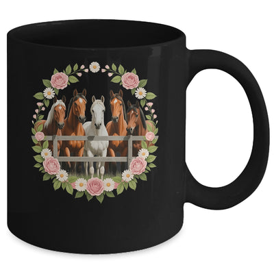 Wild Floral Horses For Men Women Kids Horse Lover Mug | teecentury