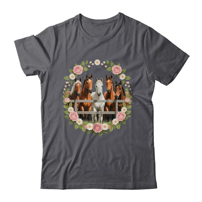 Wild Floral Horses For Men Women Kids Horse Lover Shirt & Tank Top | teecentury