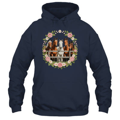 Wild Floral Horses For Men Women Kids Horse Lover Shirt & Tank Top | teecentury