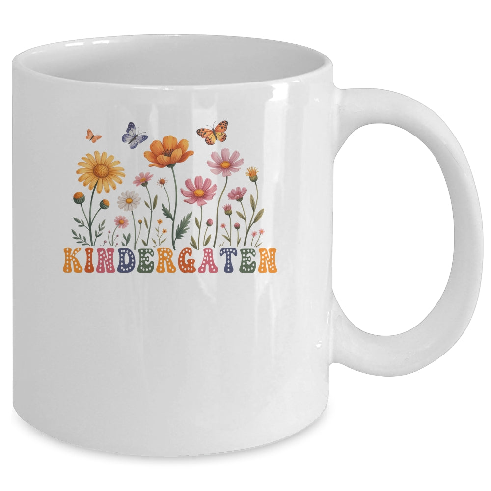 Wildflower Kindergarten Team Floral Teacher Girls Mug | teecentury