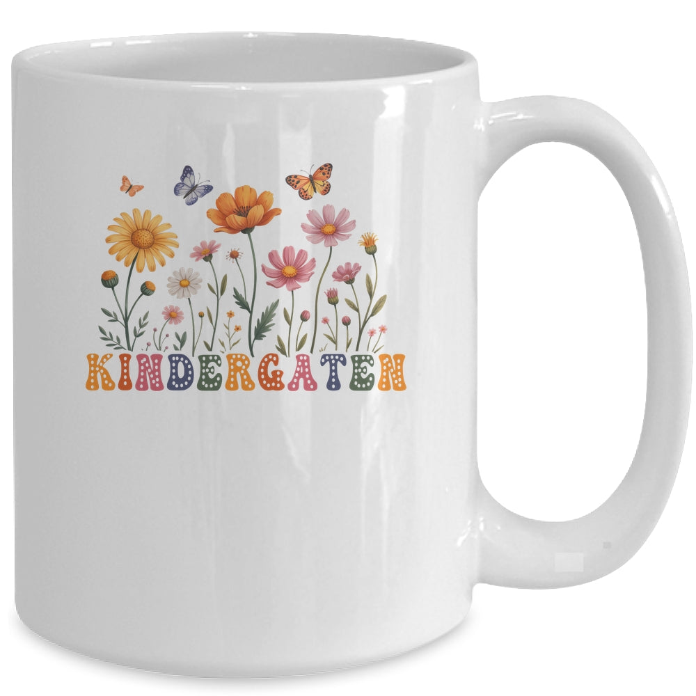 Wildflower Kindergarten Team Floral Teacher Girls Mug | teecentury