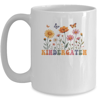 Wildflower Kindergarten Team Floral Teacher Girls Mug | teecentury