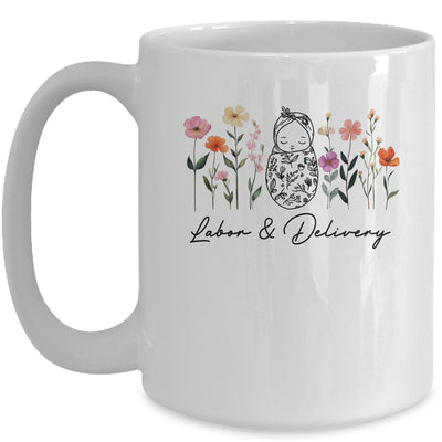 Wildflower Labor And Delivery Nurse Graduation L&D Nurse Mug | teecentury