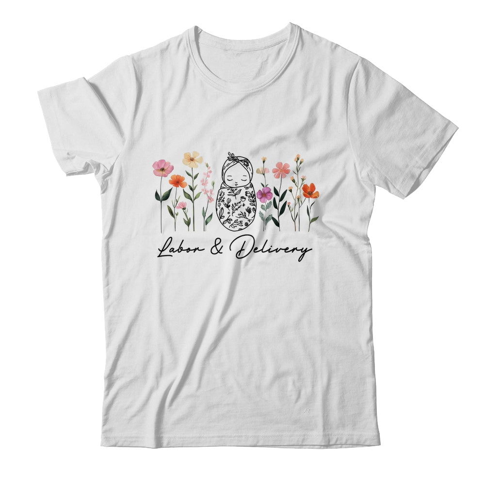 Wildflower Labor And Delivery Nurse Graduation L&D Nurse Shirt & Tank Top | teecentury