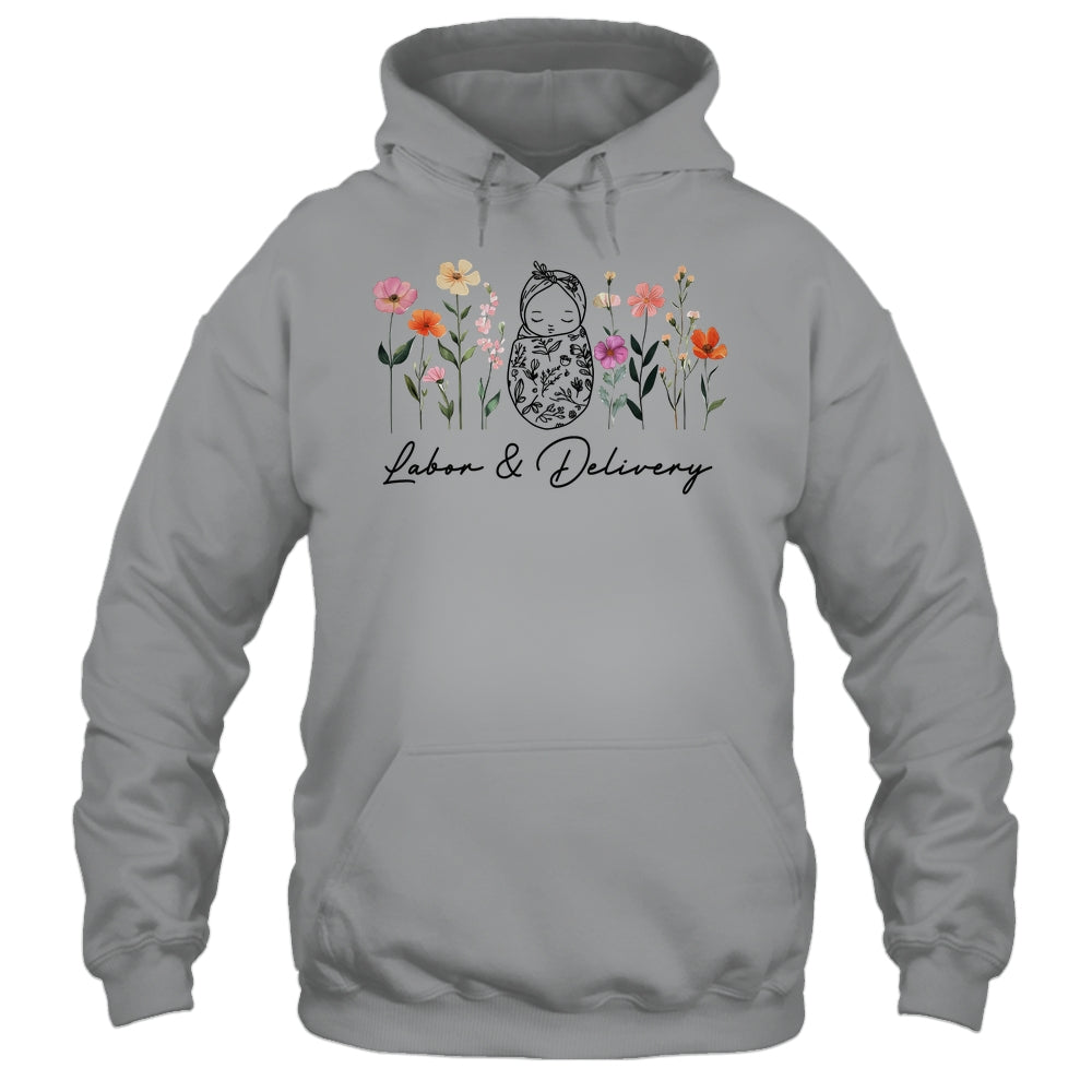 Wildflower Labor And Delivery Nurse Graduation L&D Nurse Shirt & Tank Top | teecentury