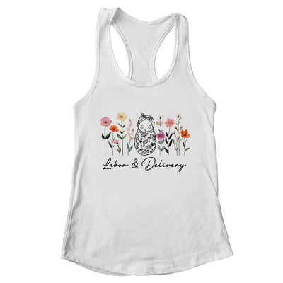 Wildflower Labor And Delivery Nurse Graduation L&D Nurse Shirt & Tank Top | teecentury