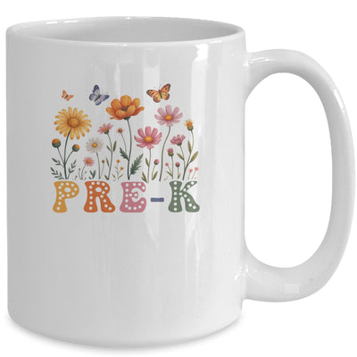 Wildflower Pre-K Preschool Team Floral Teacher Girls Mug | teecentury