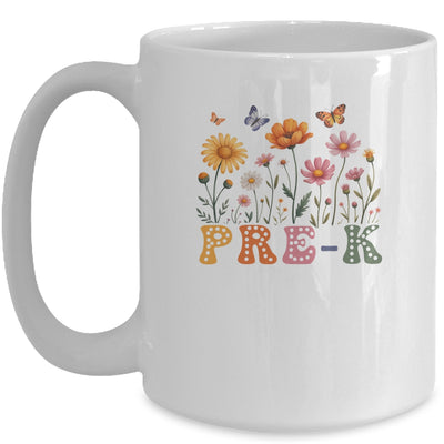 Wildflower Pre-K Preschool Team Floral Teacher Girls Mug | teecentury