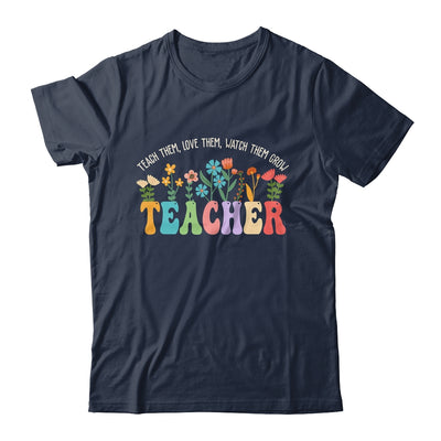 Wildflower Teacher Women Teaching Graphic Teach Groovy Shirt & Hoodie | teecentury