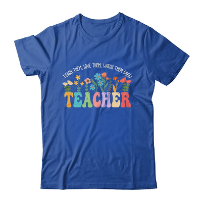 Wildflower Teacher Women Teaching Graphic Teach Groovy Shirt & Hoodie | teecentury