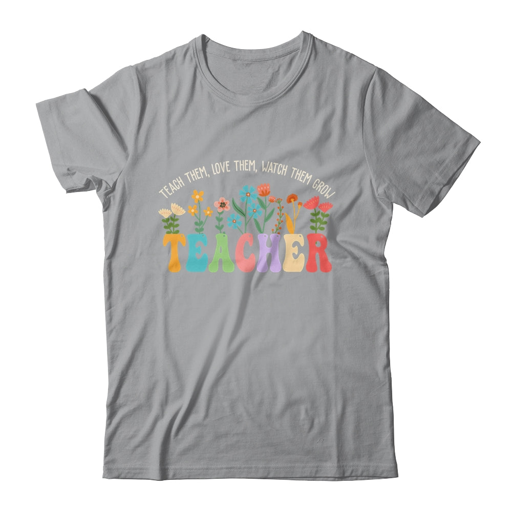 Wildflower Teacher Women Teaching Graphic Teach Groovy Shirt & Hoodie | teecentury