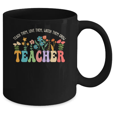 Wildflower Teacher Women Teaching Graphic Teach Groovy Mug | teecentury
