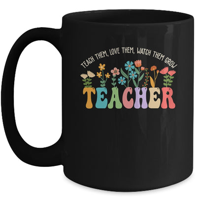 Wildflower Teacher Women Teaching Graphic Teach Groovy Mug | teecentury