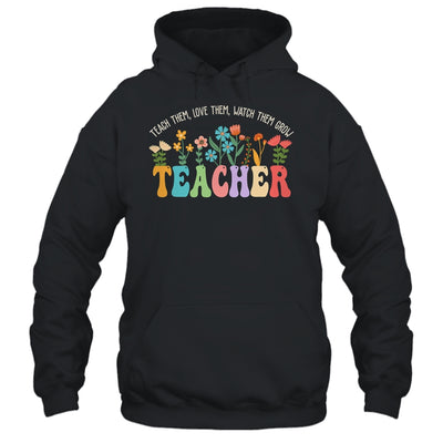 Wildflower Teacher Women Teaching Graphic Teach Groovy Shirt & Hoodie | teecentury