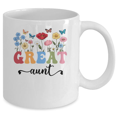Wildflowers Great Aunt Floral Mother's Day Great Aunt Mug | teecentury