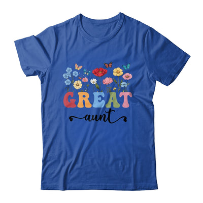 Wildflowers Great Aunt Floral Mother's Day Great Aunt Shirt & Tank Top | teecentury