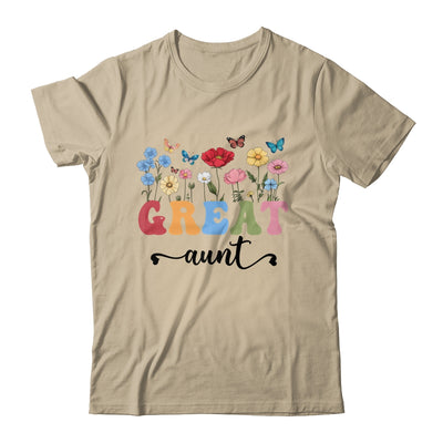 Wildflowers Great Aunt Floral Mother's Day Great Aunt Shirt & Tank Top | teecentury