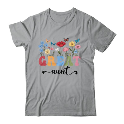 Wildflowers Great Aunt Floral Mother's Day Great Aunt Shirt & Tank Top | teecentury