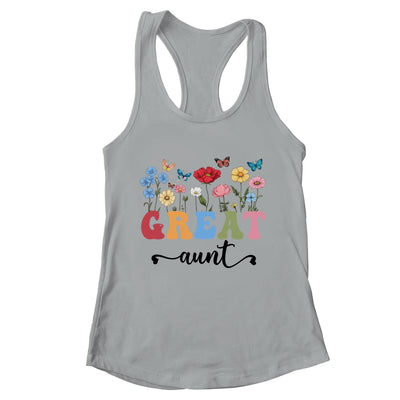 Wildflowers Great Aunt Floral Mother's Day Great Aunt Shirt & Tank Top | teecentury