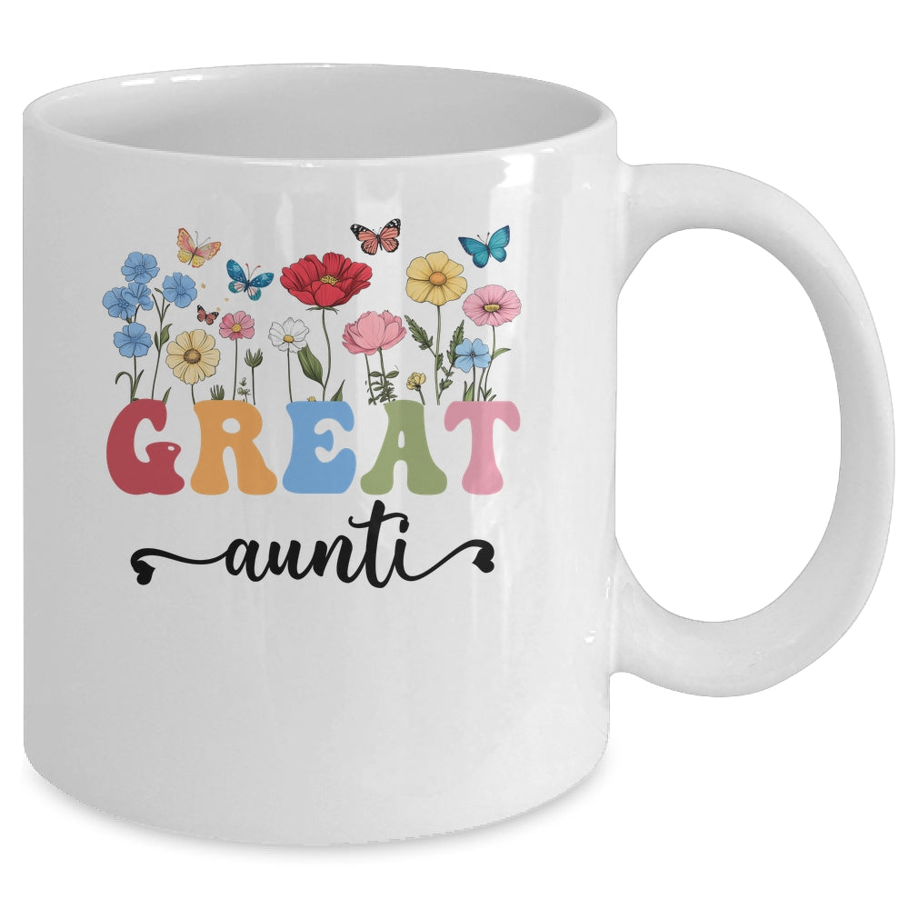 Wildflowers Great Auntie Floral Mother's Day Great Auntie Mug | teecentury