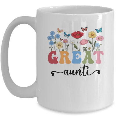 Wildflowers Great Auntie Floral Mother's Day Great Auntie Mug | teecentury