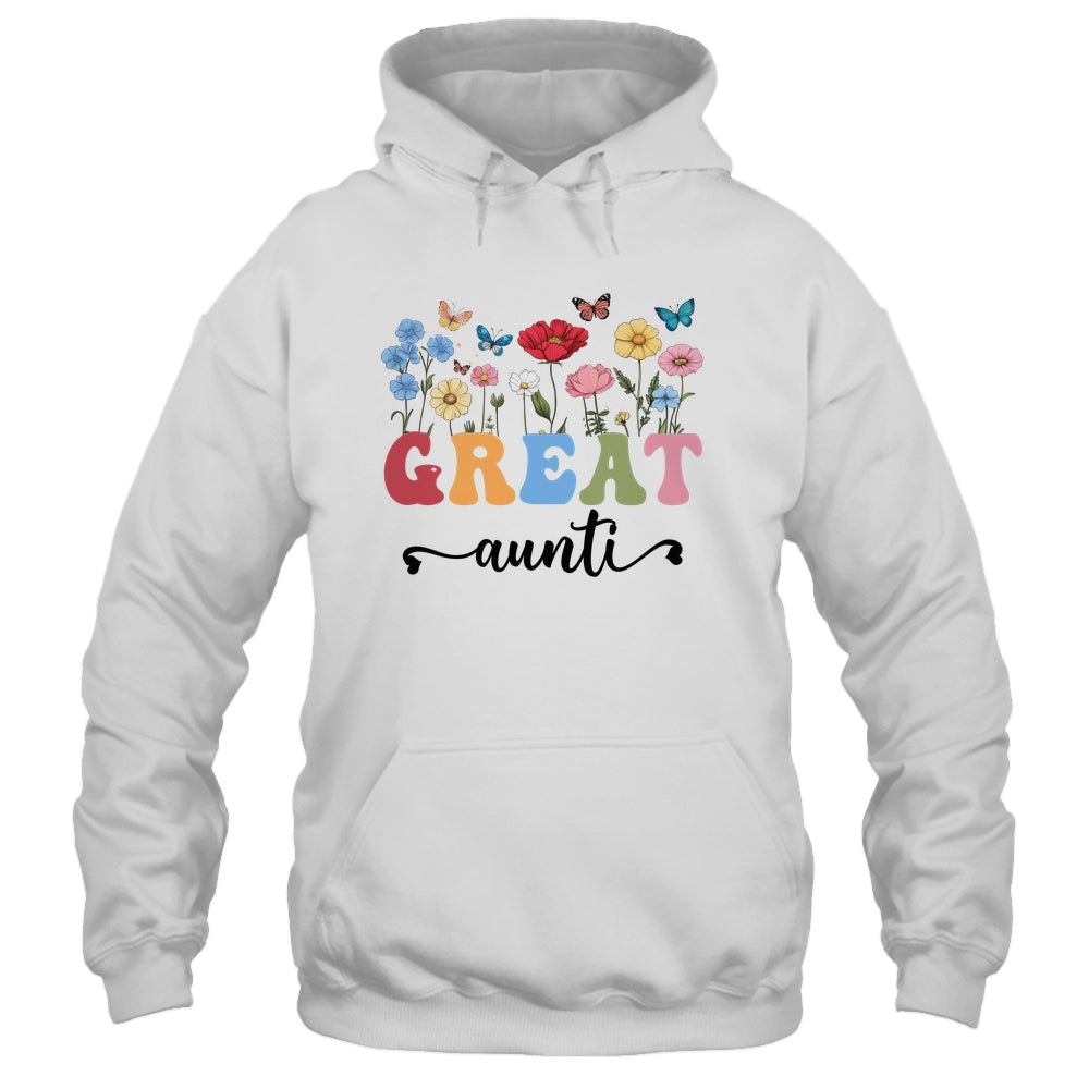 Wildflowers Great Auntie Floral Mother's Day Great Auntie Shirt & Tank Top | teecentury