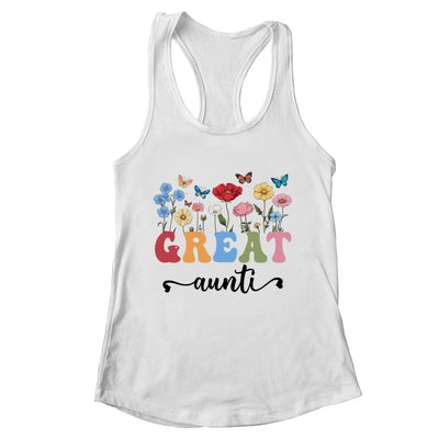 Wildflowers Great Auntie Floral Mother's Day Great Auntie Shirt & Tank Top | teecentury