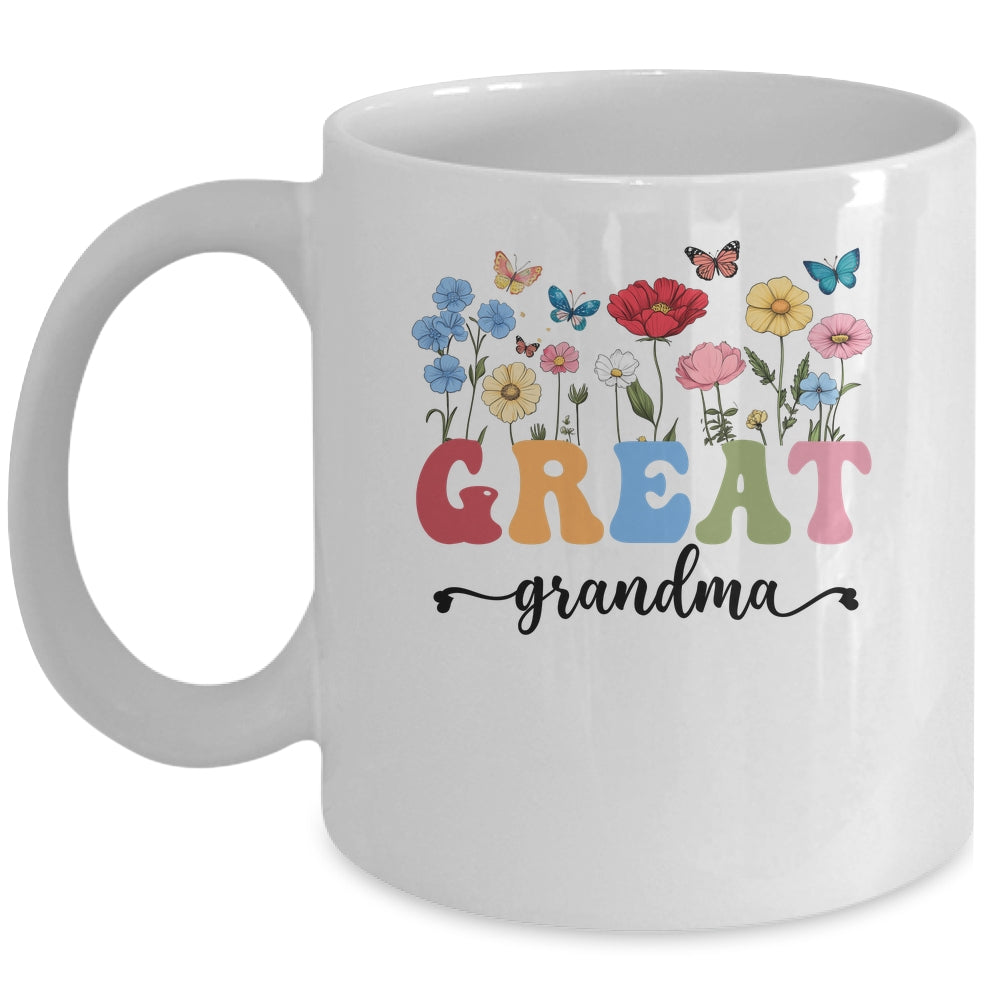 Wildflowers Great Grandma Floral Mother's Day Great Grandma Mug | teecentury