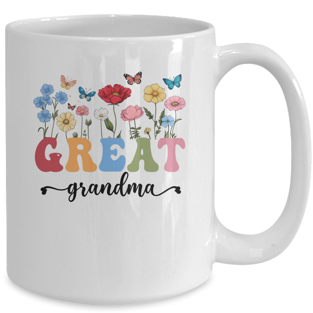 Wildflowers Great Grandma Floral Mother's Day Great Grandma Mug | teecentury