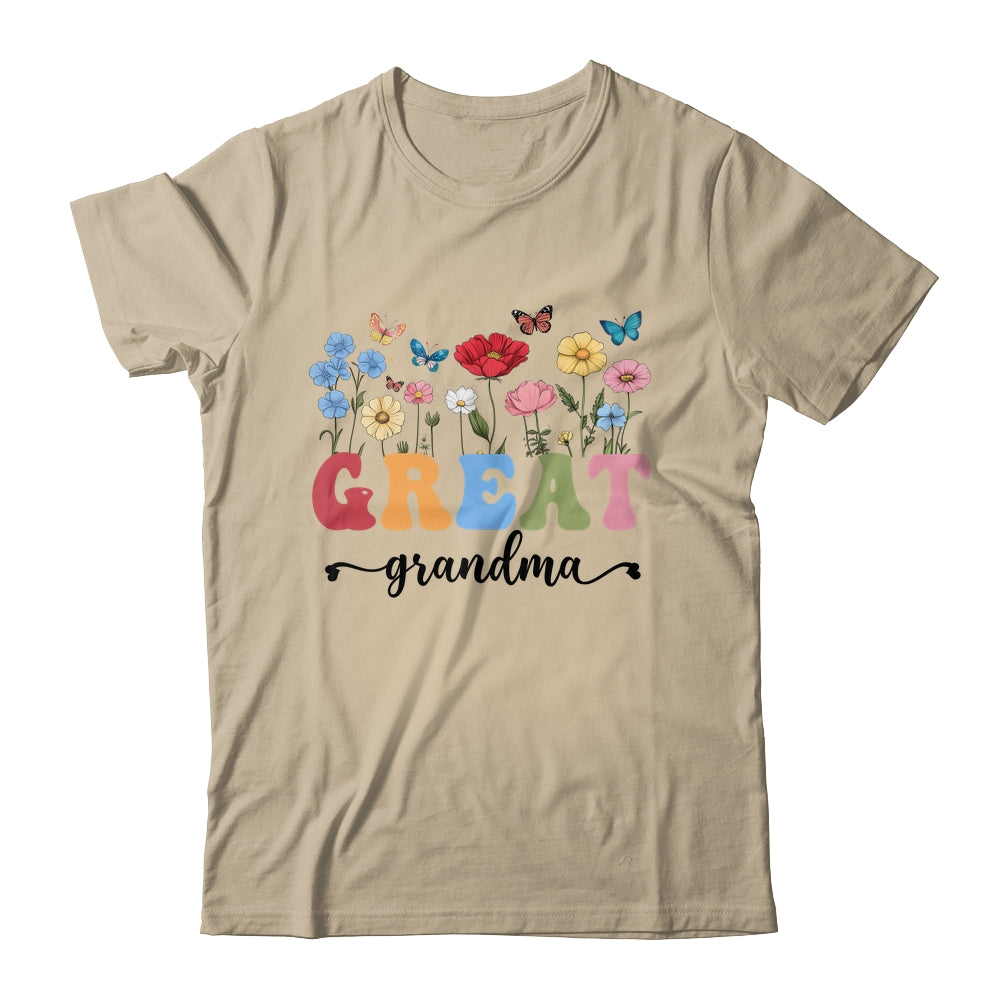 Wildflowers Great Grandma Floral Mother's Day Great Grandma Shirt & Tank Top | teecentury