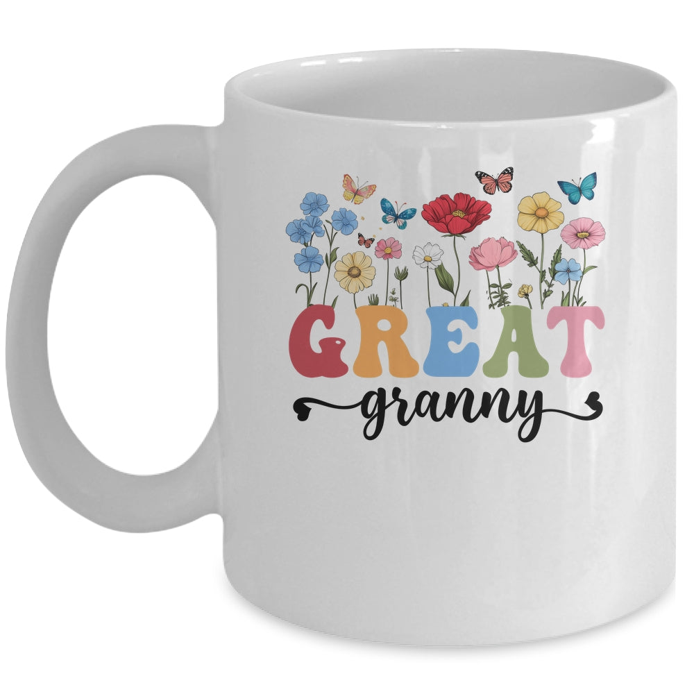 Wildflowers Great Granny Floral Mother's Day Great Granny Mug | teecentury