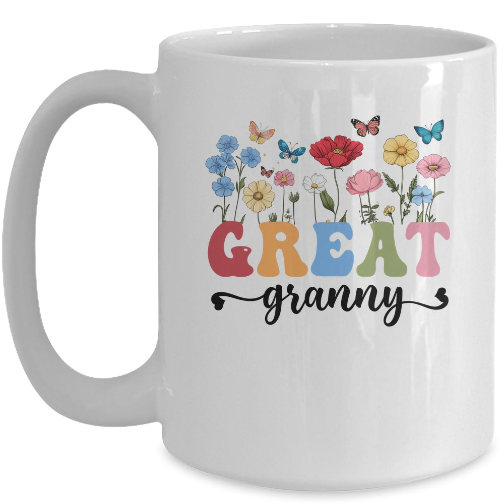 Wildflowers Great Granny Floral Mother's Day Great Granny Mug | teecentury