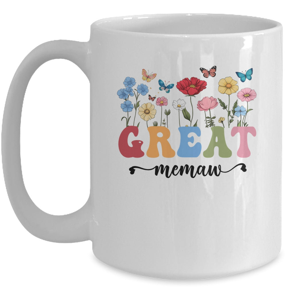 Wildflowers Great Memaw Floral Mother's Day Great Memaw Mug | teecentury