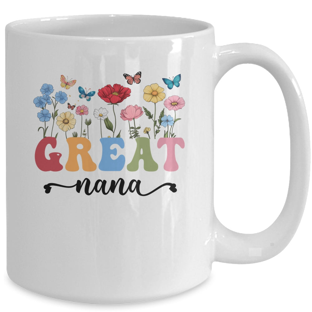 Wildflowers Great Nana Floral Mother's Day Great Nana Mug | teecentury