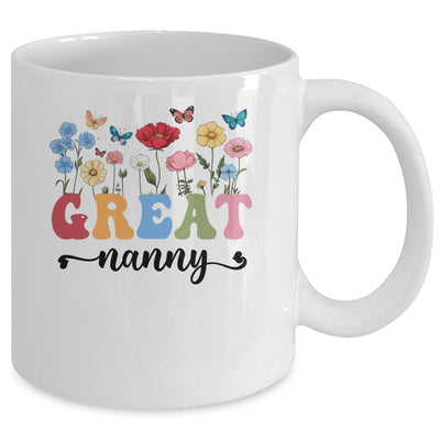 Wildflowers Great Nanny Floral Mother's Day Great Nanny Mug | teecentury