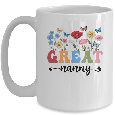 Wildflowers Great Nanny Floral Mother's Day Great Nanny Mug | teecentury