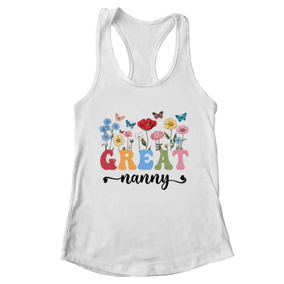 Wildflowers Great Nanny Floral Mother's Day Great Nanny Shirt & Tank Top | teecentury