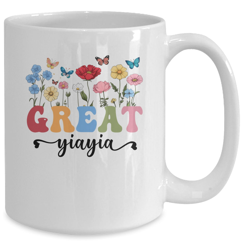Wildflowers Great Yiayia Floral Mother's Day Great Yiayia Mug | teecentury