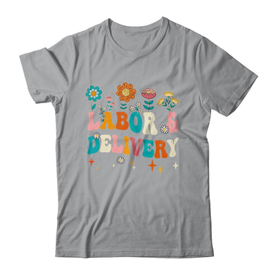 Wildflowers Labor And Delivery Nurse For Women L&D Groovy Shirt & Hoodie | teecentury