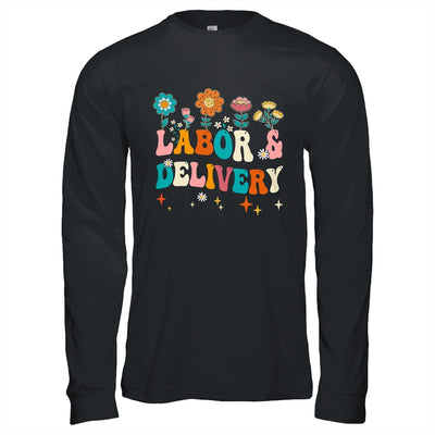 Wildflowers Labor And Delivery Nurse For Women L&D Groovy Shirt & Hoodie | teecentury
