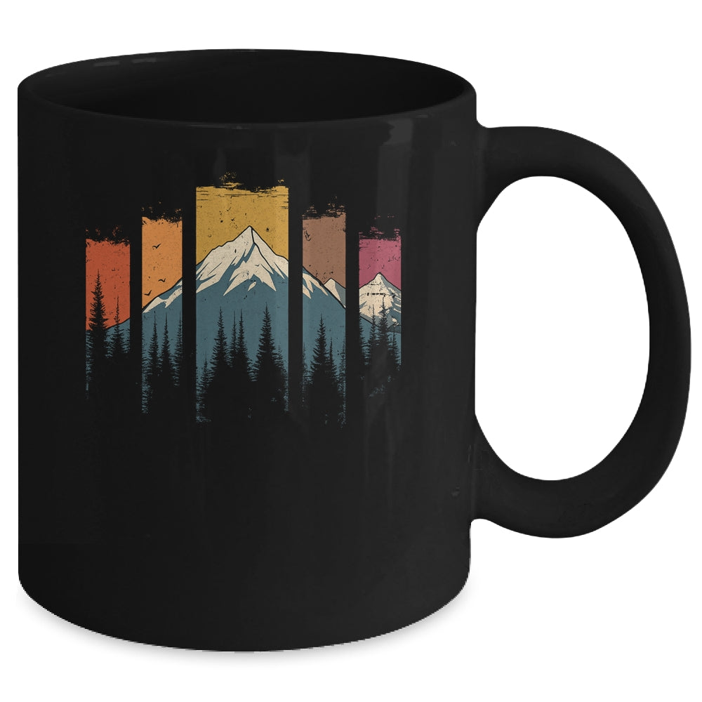 Wildlife Forest Nature Trees Retro Outdoors Mountains Hiking Mug | teecentury