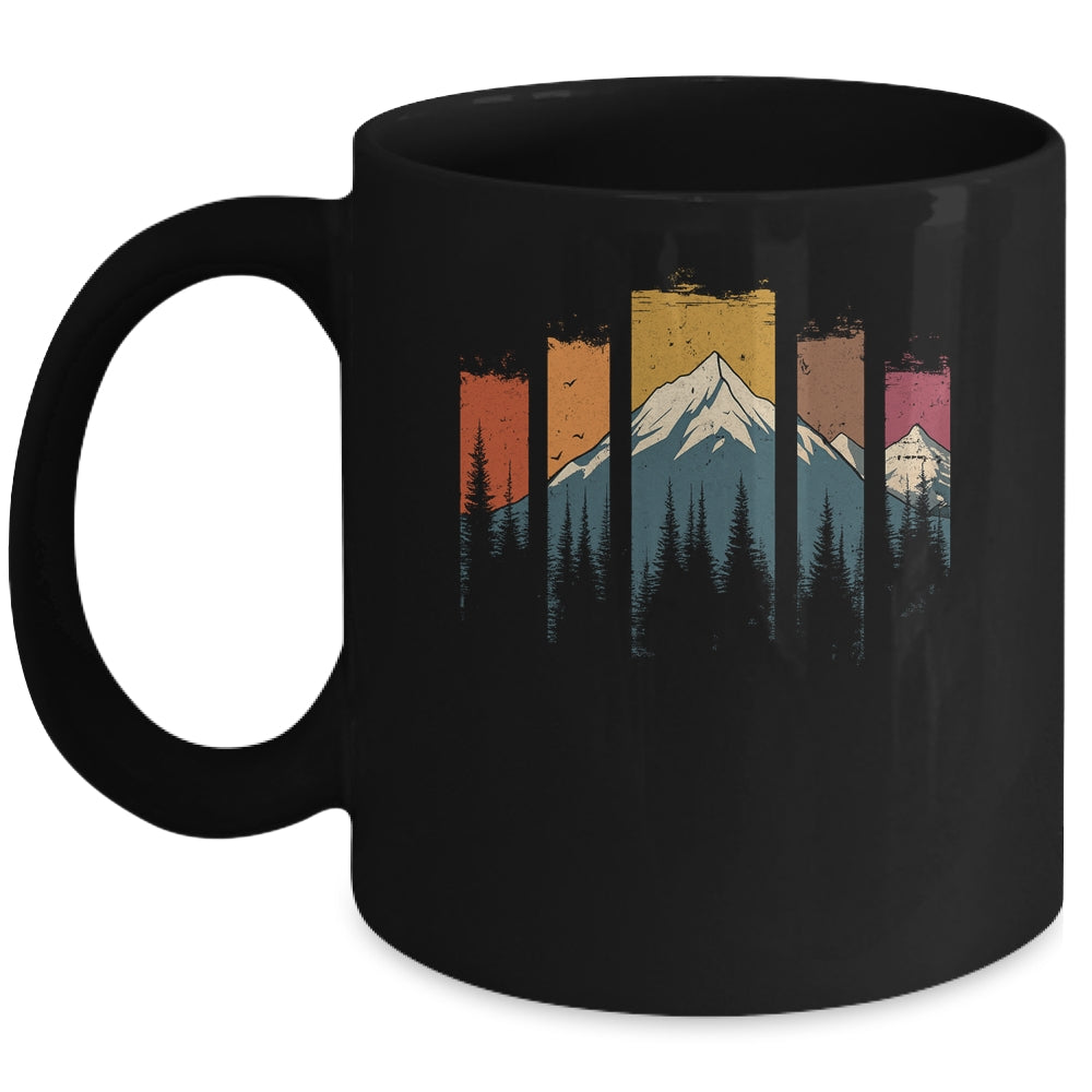 Wildlife Forest Nature Trees Retro Outdoors Mountains Hiking Mug | teecentury