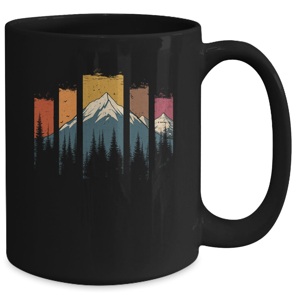 Wildlife Forest Nature Trees Retro Outdoors Mountains Hiking Mug | teecentury