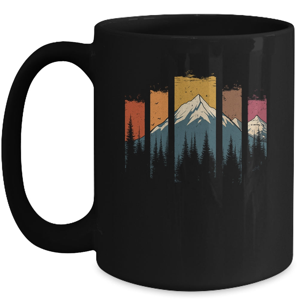 Wildlife Forest Nature Trees Retro Outdoors Mountains Hiking Mug | teecentury