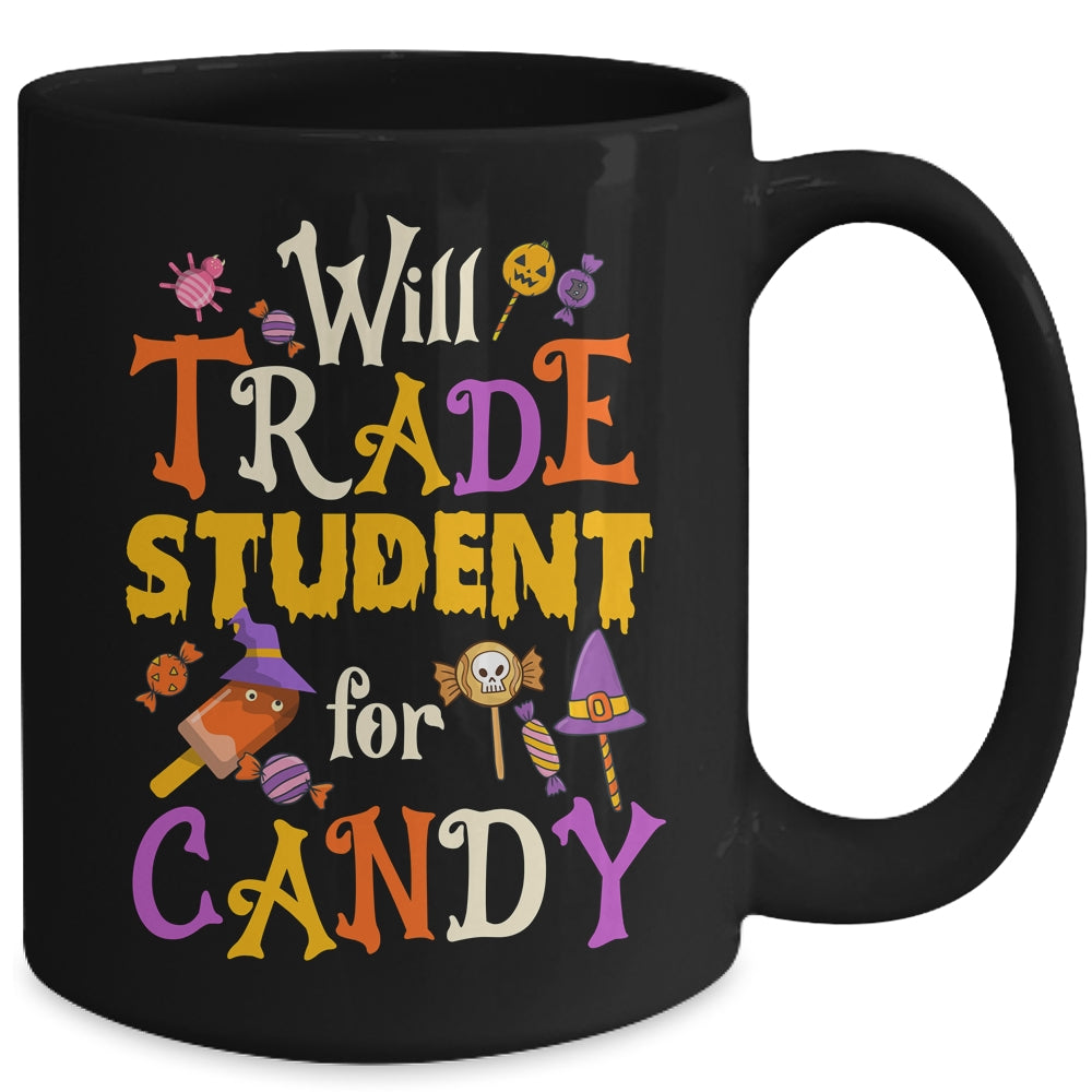 Will Trade Students For Candy Teacher Cute Halloween Costume Mug | teecentury