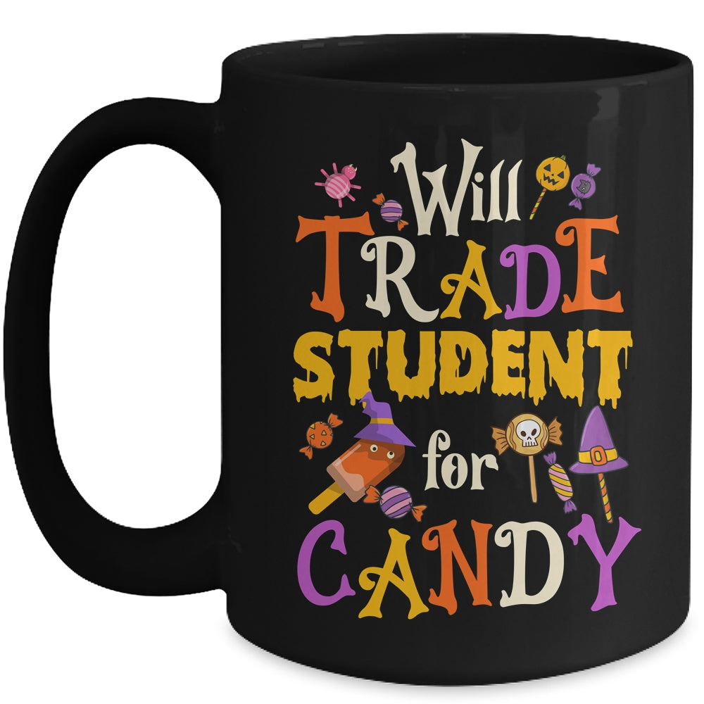 Will Trade Students For Candy Teacher Cute Halloween Costume Mug | teecentury