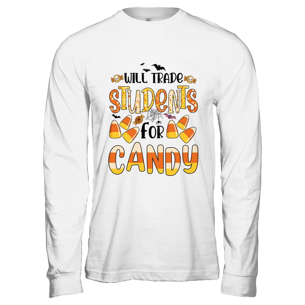 Will Trade Students For Candy Teacher Cute Halloween Shirt & Hoodie | teecentury
