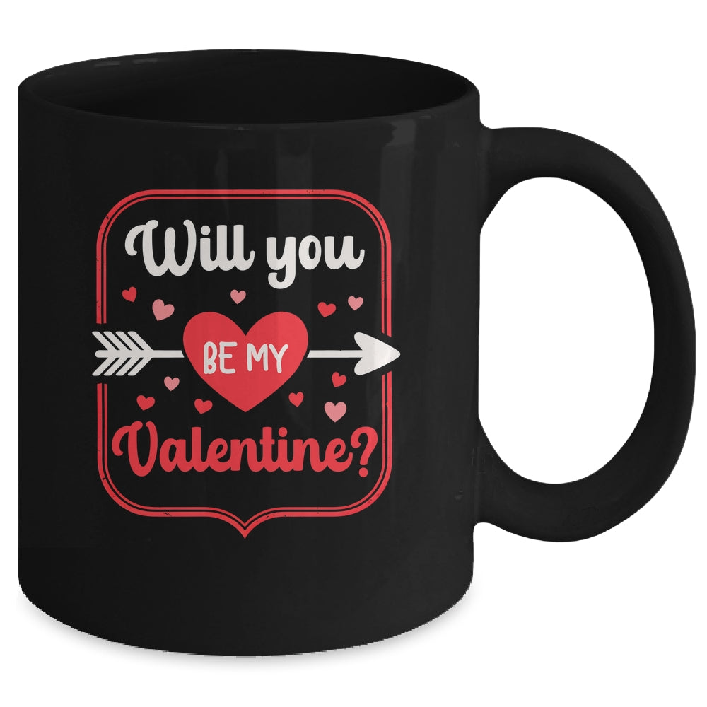 Will You Be My Valentine Love Heart Happy Valentine Women Mug | teecentury